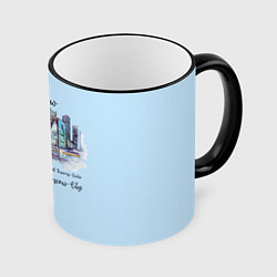 Кружка 3D Москва-Сити, цвет: 3D-черный кант