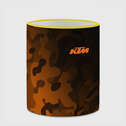 Кружка 3D KTM КТМ CAMO RACING, цвет: 3D-желтый кант — фото 2