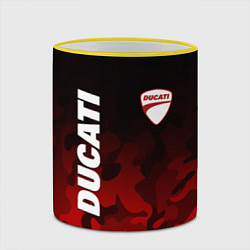 Кружка 3D DUCATI ДУКАТИ КАМУФЛЯЖ, цвет: 3D-желтый кант — фото 2