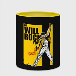 Кружка 3D We will rock you, цвет: 3D-белый + желтый — фото 2