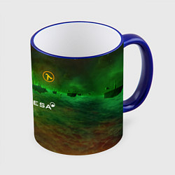 Кружка 3D BLACK MESA HALF-LIFE Z, цвет: 3D-синий кант