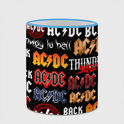 Кружка 3D AC DC LOGOBOMBING, цвет: 3D-небесно-голубой кант — фото 2