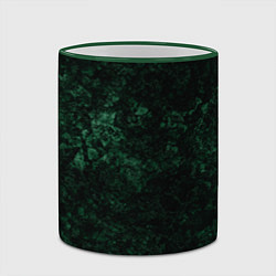 Кружка 3D Темно-зеленый мраморный узор, цвет: 3D-зеленый кант — фото 2