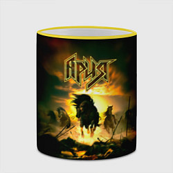 Кружка 3D Ария - ПОЛЕ БИТВЫ, цвет: 3D-желтый кант — фото 2