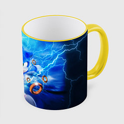 Кружка 3D SONIC СИНИЙ ЁЖ Z, цвет: 3D-желтый кант
