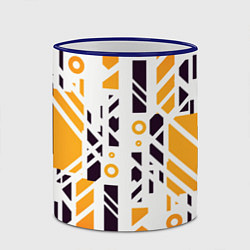 Кружка 3D Абстракция маршрут, цвет: 3D-синий кант — фото 2