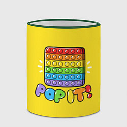 Кружка 3D POP IT ИГРУШКА, цвет: 3D-зеленый кант — фото 2