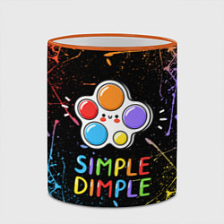 Кружка 3D SIMPLE DIMPLE ИГРУШКА, цвет: 3D-оранжевый кант — фото 2