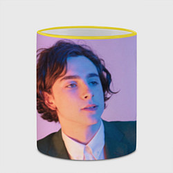 Кружка 3D Timothee Chalamet, цвет: 3D-желтый кант — фото 2