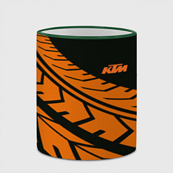 Кружка 3D ORANGE KTM КТМ Z, цвет: 3D-зеленый кант — фото 2