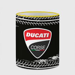 Кружка 3D Ducati Дукати Z, цвет: 3D-желтый кант — фото 2