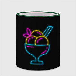 Кружка 3D Неоновый коктейль, цвет: 3D-зеленый кант — фото 2
