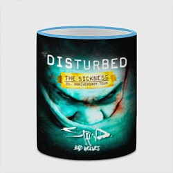 Кружка 3D The Sickness - Disturbed, цвет: 3D-небесно-голубой кант — фото 2