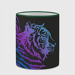 Кружка 3D Tiger Neon, цвет: 3D-зеленый кант — фото 2