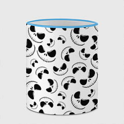 Кружка 3D Джек Скеллингтон паттерн лицо, цвет: 3D-небесно-голубой кант — фото 2