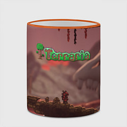 Кружка 3D Terraria Тэррария, цвет: 3D-оранжевый кант — фото 2
