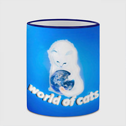 Кружка 3D World of Cats, цвет: 3D-синий кант — фото 2