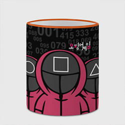 Кружка 3D SQUID GAME: ФИГУРКИ СТРАЖЕЙ, цвет: 3D-оранжевый кант — фото 2