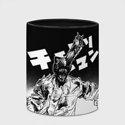 Кружка 3D Человек-бензопила Chainsaw Man, цвет: 3D-белый + черный — фото 2
