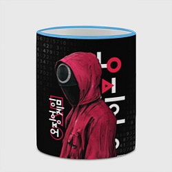 Кружка 3D ИГРА В КАЛЬМАРА, СТРАЖ КРУГ БИНАРНЫЙ КОД, цвет: 3D-небесно-голубой кант — фото 2