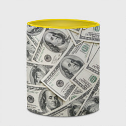 Кружка 3D Dollars money, цвет: 3D-белый + желтый — фото 2