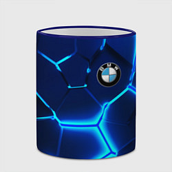 Кружка 3D BMW LOGO 3Д ПЛИТЫ ГЕОМЕТРИЯ, цвет: 3D-синий кант — фото 2