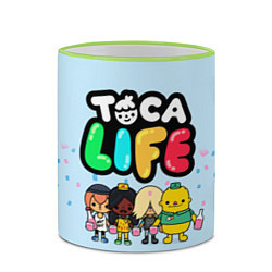 Кружка 3D Toca Life: Logo, цвет: 3D-светло-зеленый кант — фото 2