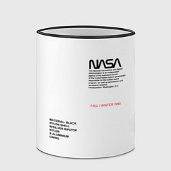 Кружка 3D NASA БЕЛАЯ ФОРМА, цвет: 3D-черный кант — фото 2