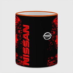 Кружка 3D NISSAN RED, цвет: 3D-оранжевый кант — фото 2