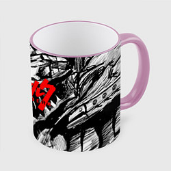 Кружка 3D БЕРСЕРК РИСУНОК BERSERK, цвет: 3D-розовый кант