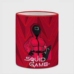 Кружка 3D Squid game, цвет: 3D-красный кант — фото 2