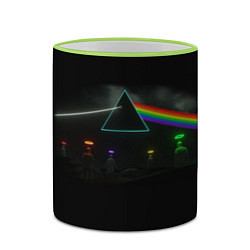 Кружка 3D ПИНК ФЛОЙД PINK FLOYD LOGO, цвет: 3D-светло-зеленый кант — фото 2