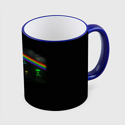 Кружка 3D ПИНК ФЛОЙД PINK FLOYD LOGO, цвет: 3D-синий кант