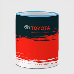 Кружка 3D Toyota Texture, цвет: 3D-небесно-голубой кант — фото 2