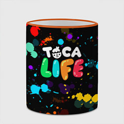 Кружка 3D TOCA BOCA RAINBOW PAINTS ТОКА БОКА РАДУЖНЫЕ КРАСКИ, цвет: 3D-оранжевый кант — фото 2