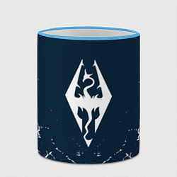 Кружка 3D THE ELDER SCROLLS SKYRIM ЭМБЛЕМА ДРАКОНА, цвет: 3D-небесно-голубой кант — фото 2