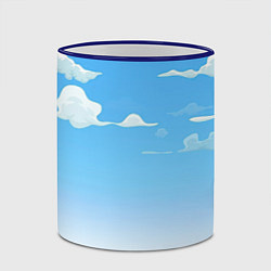 Кружка 3D Летнее небо, цвет: 3D-синий кант — фото 2