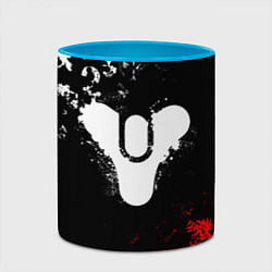 Кружка 3D DESTINY 2 RED & WHITE PATTERN LOGO, цвет: 3D-белый + небесно-голубой — фото 2
