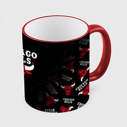 Кружка 3D ЧИКАГО БУЛЛС БЫКИ CHICAGO BULLS, цвет: 3D-красный кант