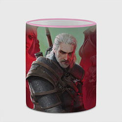 Кружка 3D ВЕДЬМАК THE WITCHER ГЕРАЛЬТ С МЕЧОМ, цвет: 3D-розовый кант — фото 2