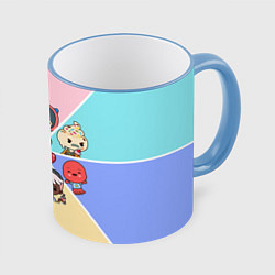 Кружка 3D TOCA BOCA WORLD HEROES ТОКА БОКА, цвет: 3D-небесно-голубой кант