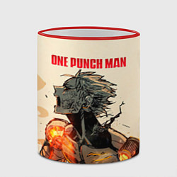 Кружка 3D Разрушение Геноса One Punch-Man, цвет: 3D-красный кант — фото 2