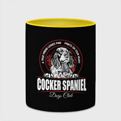 Кружка 3D Кокер-Спаниель Cocker Spaniel, цвет: 3D-белый + желтый — фото 2