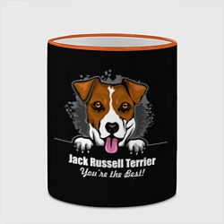 Кружка 3D Джек-Рассел-Терьер Jack Russell Terrier, цвет: 3D-оранжевый кант — фото 2