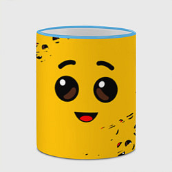 Кружка 3D FORTNITE BANANA FACE ФОРТНАЙТ БАНАН, цвет: 3D-небесно-голубой кант — фото 2