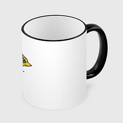 Кружка 3D Кофейный Супергерой, цвет: 3D-черный кант
