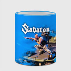 Кружка 3D Йоаким Броден на танке Sabaton, цвет: 3D-небесно-голубой кант — фото 2