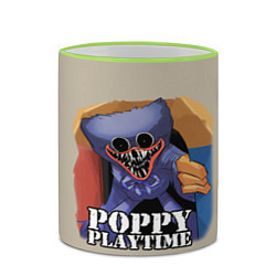 Кружка 3D Poppy Playtime, цвет: 3D-светло-зеленый кант — фото 2