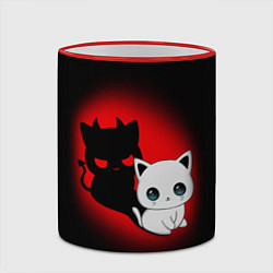 Кружка 3D КОТИК ДЬЯВОЛ KITTY DEVIL, цвет: 3D-красный кант — фото 2