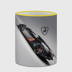 Кружка 3D Lamborghini - не для всех!, цвет: 3D-желтый кант — фото 2